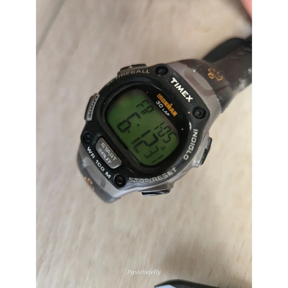 Timex Ironman Triathlon Watch Mens Digital 30 Lap WR100M Alarm Chrono
